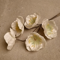 kunstige blomster hvide blomster gul midte buket gamle papirblomster